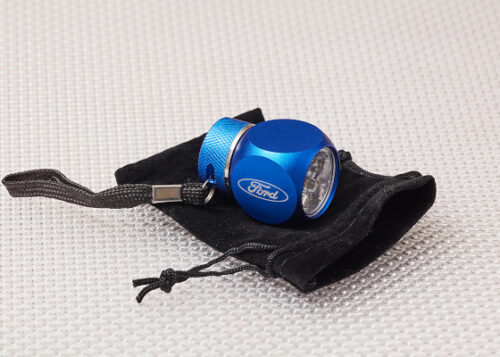 Blue Metal LED Ford Car Torch with pouch