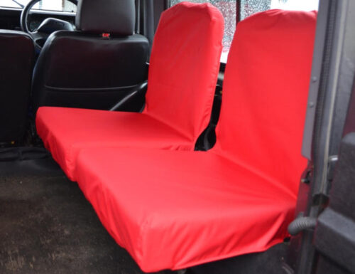 Land Rover Defender Back Seat Covers - Red Land Rover Defender Back Seat Covers - Red