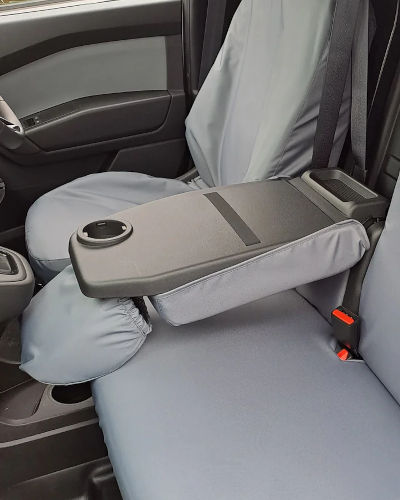 RhinosAutostyling Black Waterproof Nylon Seat Covers For Renault Kangoo SL17 DCI (Front Pair)